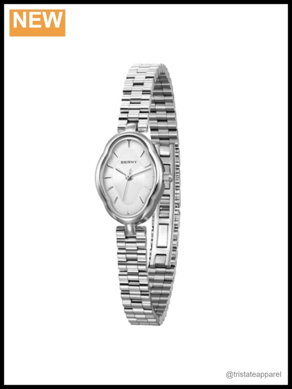 Silver Stainless Steel Watch for Women Japanese Quartz Dainty Dress Watch